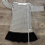 Kate Spade Broome Street Dot Eyelet Striped Dress Light Black White Size XS Photo 3