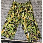 Bob Mackie  Wearable Art 2X Culotte‎ Tropical Green Cropped Wide Leg Pants NEW Photo 1