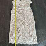 Lulus White Crochet Lace Bodycon Midi Dress M Adjustable Straps Front Slit Size M Photo 8
