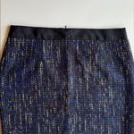Boden USA Boden Wool Blend Tweed Pencil Skirt Black/Blue Size 10 Photo 2