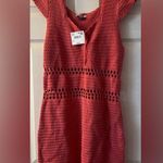 American Eagle NWT  Coral Ruched Crochet Sweater
Mini Dress Size Large BRAND NEW Photo 3