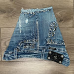 Miss Me  Low Rise Rhinestone Frayed Hem Stretch Jean Shorts Size 26 Photo 3