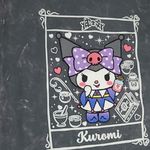 Hot Topic KUROMI BY SANRIO MAGIC CARD BABY TRE GRAY ACID WASH JUNIORS SMALL NEW WITH TAGS Photo 2