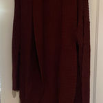 Ambiance Deep Red Open Front Cardigan Size L Photo 0