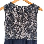 R & M Richards Navy Sequin and Lace Sleeveless Formal Evening Gown Maxi Dress, 4P Photo 8