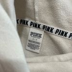 PINK - Victoria's Secret Victoria’s Secret PINK Hoodie Sweatshirt Small Burgundy Gray Colorblock Dog Logo Photo 6