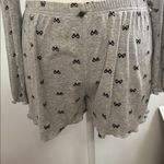 Gray Bow Print Pajama Set Size M Photo 3