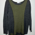 Habitat green & gray long sleeve shirt women’s size XL cozy casual boho Photo 0