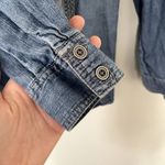 Sonoma light wash blue denim jean cotton comfortable petite jacket button down Photo 4
