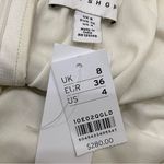 Topshop 10E02QGLD Ivory/Gold Sequin Beaded Mini Party Evening Dress Size 4 Photo 13