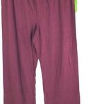P.J. Salvage Womens Pajama Lounge Pants Faux Button Fly Burgundy M Photo 0