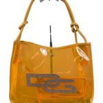 Dolce & Gabbana Dolce &‎ Gabbana D&G Rhinestone Embellished Clear Orange Vinyl Tote Bag Photo 0