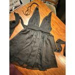 Lucy in the Sky Whimsgoth Sheer Black Dress Medium  Goth Fairy M Dance Party Tie‎ Photo 12