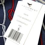 Equipment NWT  Adalyn in Peacoat Nautical Rope Knot Silk Button Down Shirt S Photo 2