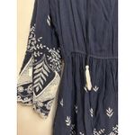 umgee USA Navy Blue Embroidered Tassel V Neck Dress Size L Size L Photo 1