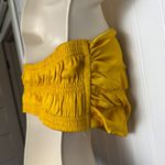 Free People  Intimately Yellow Satin Bandeau Top D16 Photo 2