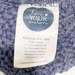 Love Your Melon  Beanie Winter Hat 100% Cotton Knit Ribbed Cuffed Blue Women Photo 2
