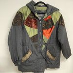 Vintage Atlantic Highlands Black & Green 1990s Parka Coat Womens M Patchwork Size M Photo 3