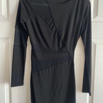 Fora‎ Women's XS Black Bodycon Mesh Longsleeve Dress Going Out Photo 0