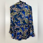Free People Under The Palms Blue Floral Lightweight Button Down Shirt Size Small Photo 10