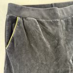 Ralph Lauren Vtg  LRL Sz L Velour Wide Legs Pants Black Pull On Velvet Stretch Photo 2