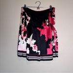 Elie Tahari  Black Pink Floral Silk Mini Skirt Womens 6 Classic Preppy Luxury Photo 11