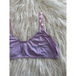 Free People  Pointelle Bralette Purple Size Large Photo 3