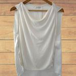 Club Monaco Size Medium White Cowl Neck Romantic Jersey Top Photo 1