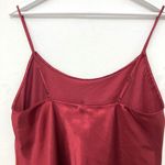 Lilac+London Tank Top Silky Satin Wine Red Lace Sleep Top L Size L Photo 3