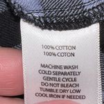 BeachLunchLounge  Roberta Black Blue Gingham Bell Sleeve Flannel‎ Top Women Large Photo 9