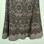 Tahari Women’s Grey Lace Print A Line Knee Length Skirt Photo 4