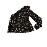 Bardot  Floral Black One-Shoulder Black Sexy Top Ruffled Detail M 8 Photo 8