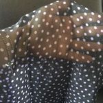 Amazing Sheer Navy & Pink Polka Dots Scarf Photo 0