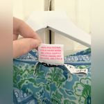 Gretchen Scott Designs Boyfriend Shirt Watteau Kelly/Blue Chiffon Blouse Large Green Photo 5