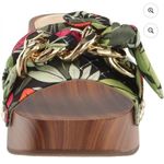 Jessica Simpson  Resima Green floral tropical studded platform clogs sandals Photo 3