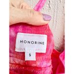 $529 Honorine Athena Tie Dye 100% Linen Maxi Dress Red Pink Women's Size Small Photo 8