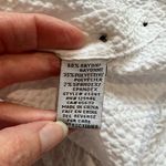 Habitat ‎ Women's White Textured Button Up Blouse Stretchy Boho Lagenlook Photo 6