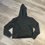 Ymi  Juniors Dark Gray Cropped Hooded Shirt- Size XL Photo 3