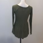 Xhilaration  green lace sheer front long sleeve top Photo 4