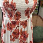 Free People Intimately Orange Combo Garden Party Shoulder Tie Floral Maxi Dress Photo 2