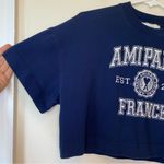 AMI Alexandre Mattiussi Embroidered Logo Cropped Crewneck T Photo 7