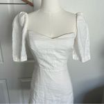 Wilfred Aritzia  Fatale Puff Sleeve Mini Dress White Photo 1