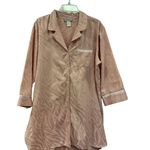 Natori Nightshirt Women's Silk Blend Long Sleeve Zebra Print Pink Size M Photo 0