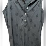 Vineyard Vines Floral Eyelet Shirt Dress in Jet Black Sz 2 Photo 3