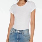 RE/DONE REDONE Optic White 60s Slim Tee Women’s Bodysuit Size Medium Photo 2