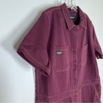 NEW WILDFANG 1X The Essential Denim Coverall Merlot Plus Size Red Photo 8