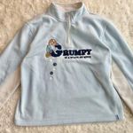 Y2K Grumpy is a State of Mind Half Zip Fleece Blue Size XL Photo 0