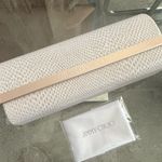 Jimmy Choo Hard Case with Wipe, Snakeskin Silvertone Hardware NEW w/o Tax Photo 1