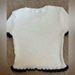 ZARA  Women's White and Black Crop-top Size Small Photo 4