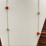 Loft  Necklace Gold Tone with Glass Beads Photo 1
